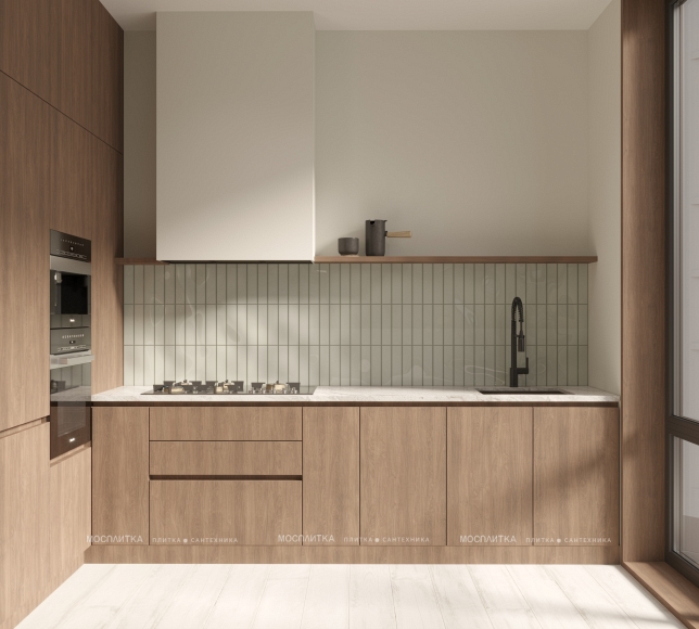 Дизайн Кухня в стиле Современный в зеленом цвете №13357 - 5 изображение