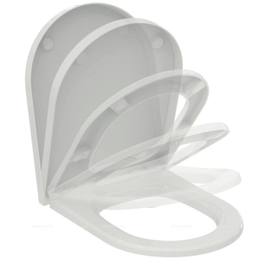 Сиденье с крышкой для унитаза Ideal Standard Blend Curve с микролифтом T376001 - 7 изображение
