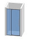 Душевая дверь AQUAme 120х195 см AQM7108-2-12 профиль черный, стекло прозрачное - 3 изображение
