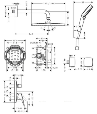 Душевой комплект Hansgrohe ShowerSet Crometta S/Focus chr, 27958000 - 3 изображение
