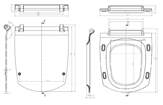 Крышка-сиденье для унитаза Cersanit Carina slim с микролифтом - 2 изображение