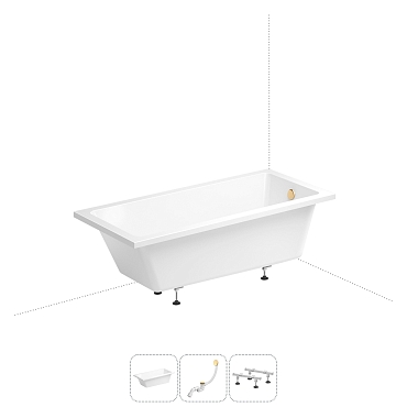 Акриловая ванна 150х80 см Wellsee FreeDom 231101008 глянцевая белая