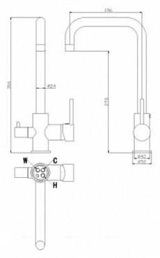 Смеситель Rossinka Z35-29 для кухни с подключением к фильтру с питьевой водой - 2 изображение